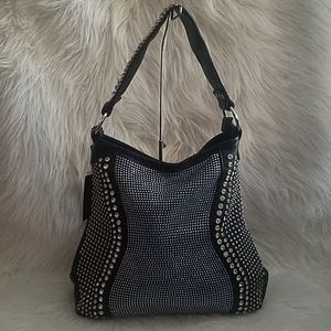 BRILLIANT BLUE RHINESTONE HOBO